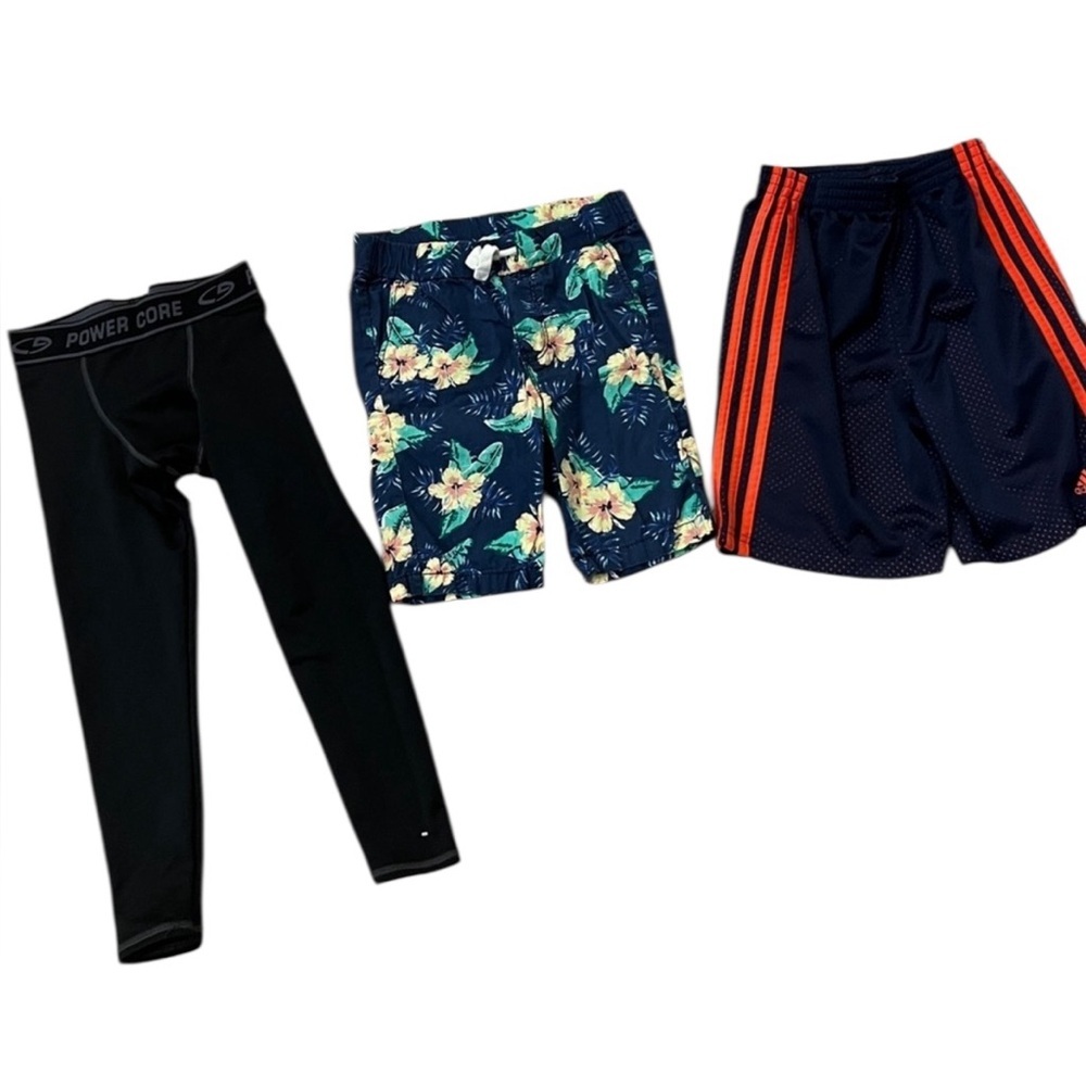 Boys Lot of 3 shorts and legging‎ bottoms size 5 to 7